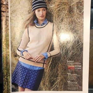 J. Crew Medallion Tie Silk Blue Skirt